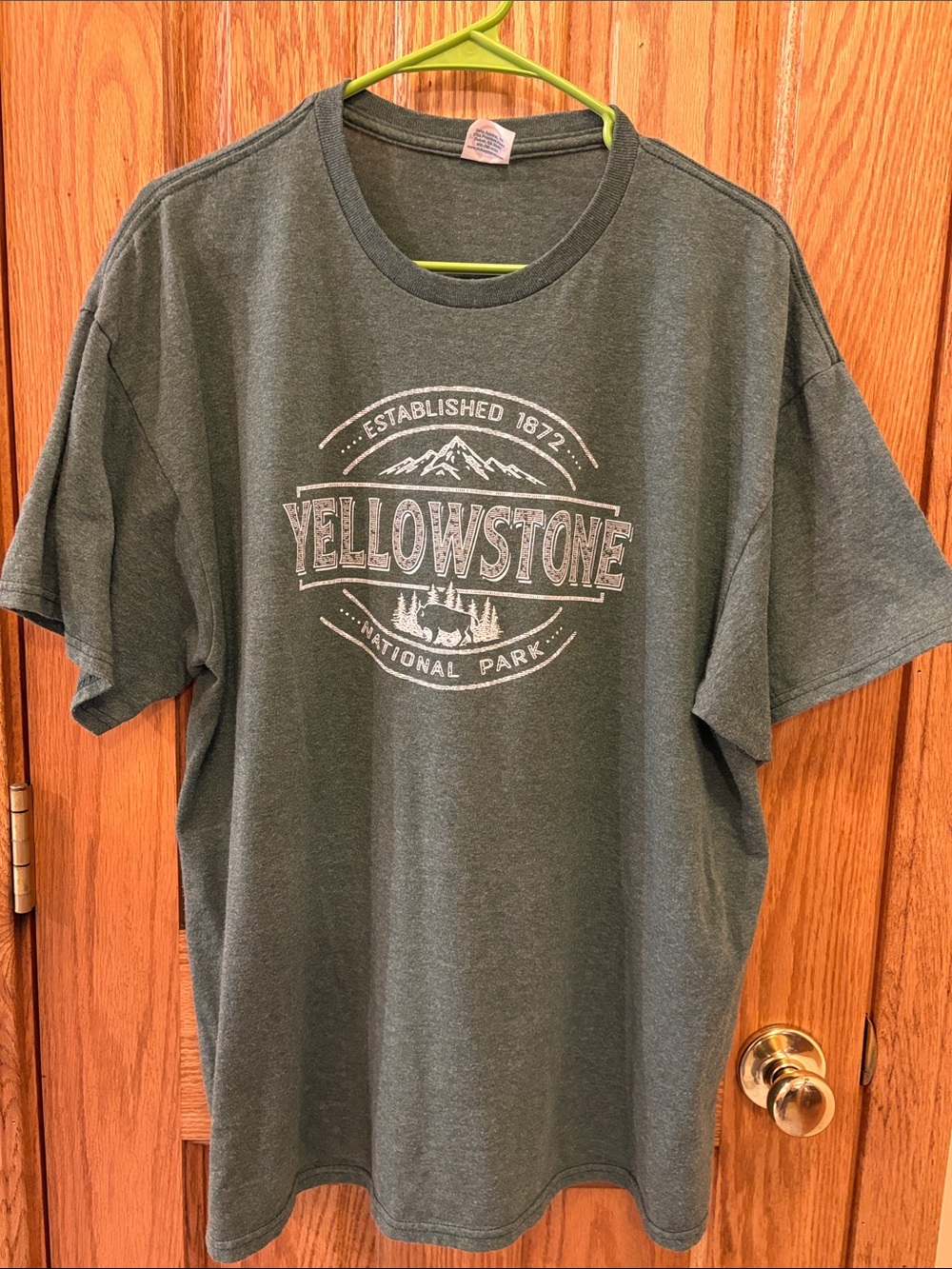 Yellowstone National Park Tee in Forest Green